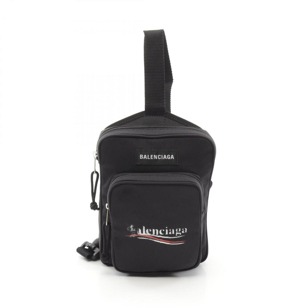 Balenciaga Explorer Waist Bag Body Bum Crossbody Belt Canvas Black - Picture 1 of 4